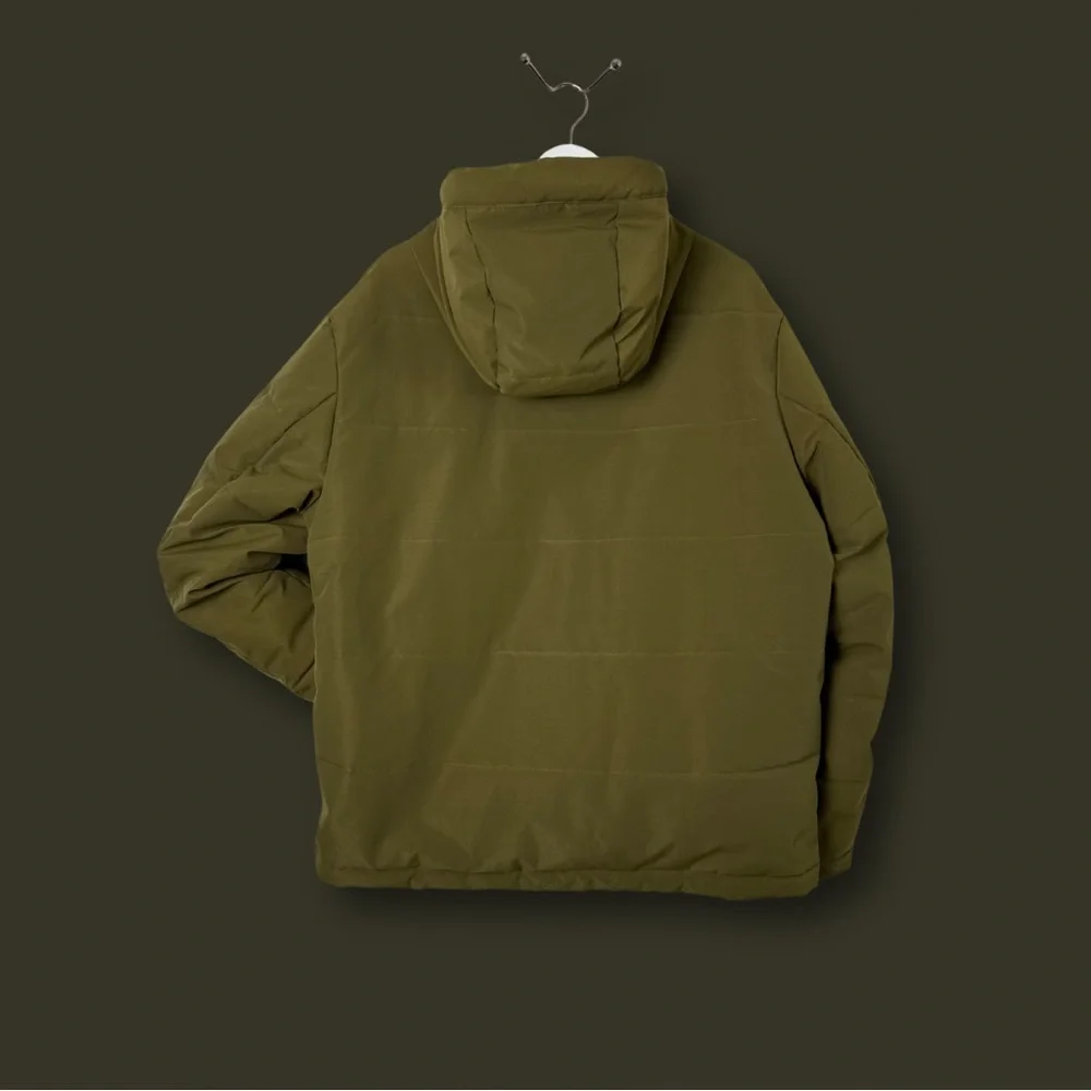 Zara Khaki Green Thick Jacket with Black Accent - Picture 2 of 4